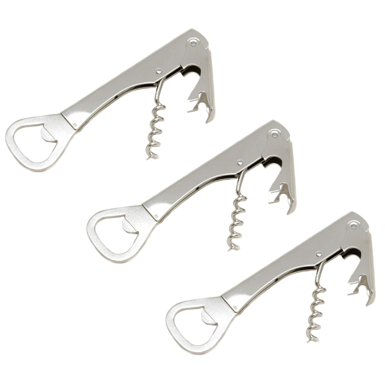 Chef Craft Combination Compact Corkscrew and Bottle Opener - Great for Travel and Camping